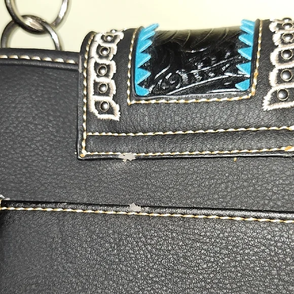 Montana West Black and Blue Embellished Shoulder Bag - Picture 6 of 9